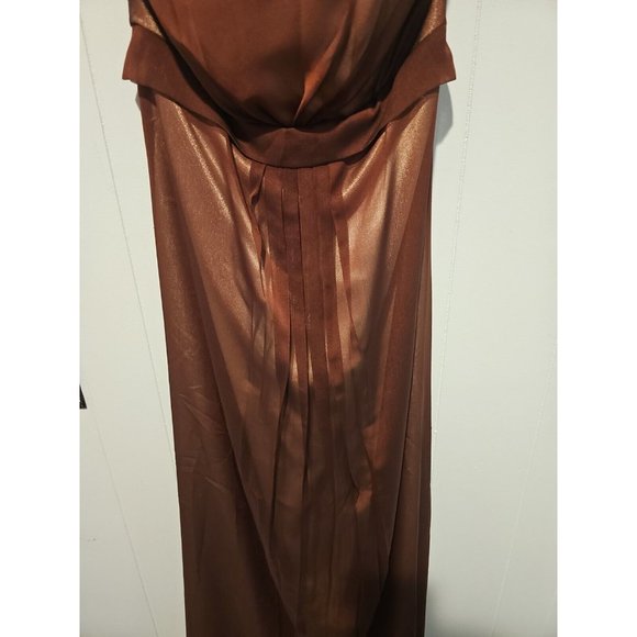 Nikolia Maids Bridesmaid Formal Prom Dress Brown See Pics For Size - Picture 2 of 5